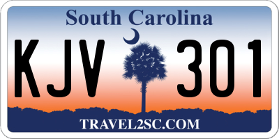 SC license plate KJV301