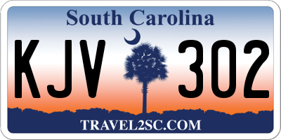 SC license plate KJV302