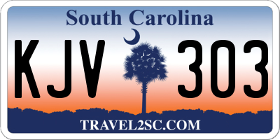 SC license plate KJV303