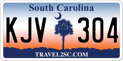 SC license plate KJV304