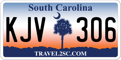 SC license plate KJV306