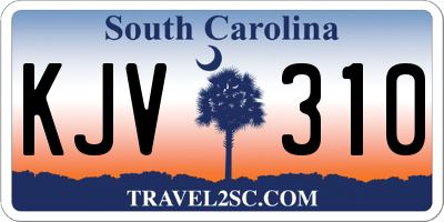 SC license plate KJV310