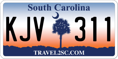 SC license plate KJV311