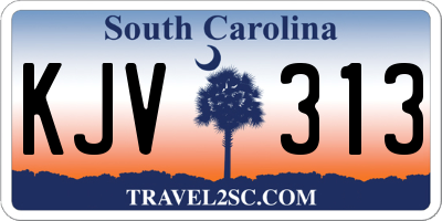 SC license plate KJV313