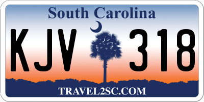 SC license plate KJV318