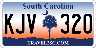 SC license plate KJV320