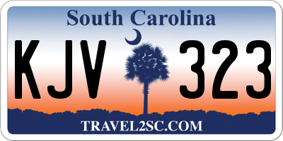 SC license plate KJV323