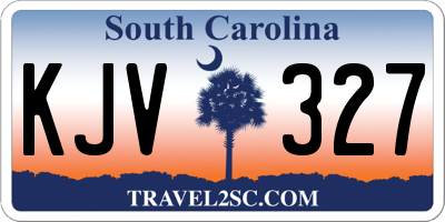 SC license plate KJV327
