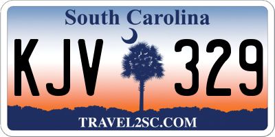 SC license plate KJV329