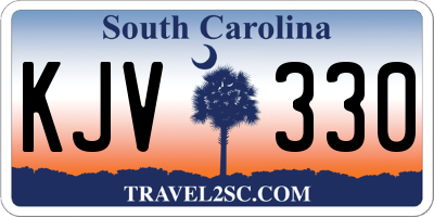 SC license plate KJV330