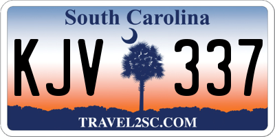 SC license plate KJV337