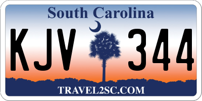 SC license plate KJV344