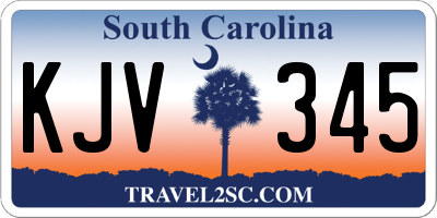 SC license plate KJV345