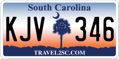 SC license plate KJV346