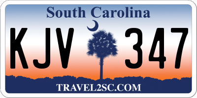 SC license plate KJV347
