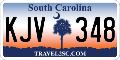 SC license plate KJV348