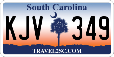 SC license plate KJV349
