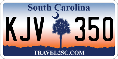SC license plate KJV350