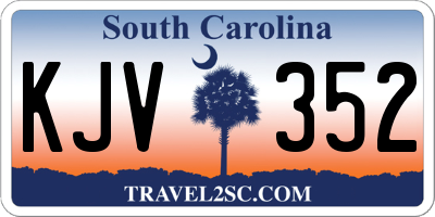SC license plate KJV352