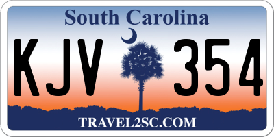 SC license plate KJV354