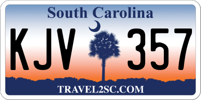 SC license plate KJV357