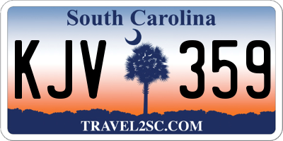 SC license plate KJV359