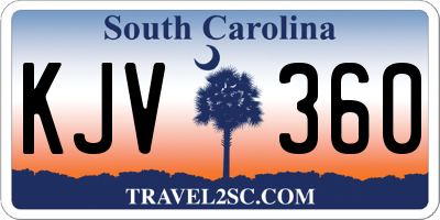 SC license plate KJV360