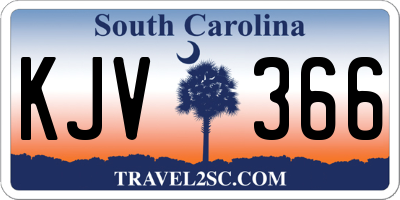 SC license plate KJV366