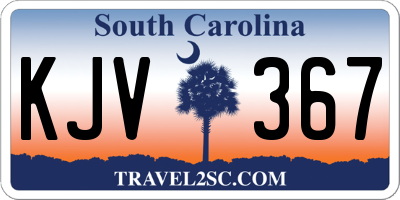 SC license plate KJV367