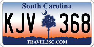 SC license plate KJV368
