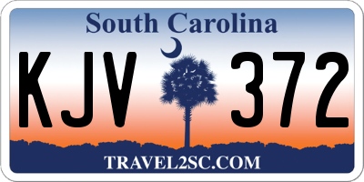 SC license plate KJV372