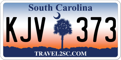 SC license plate KJV373