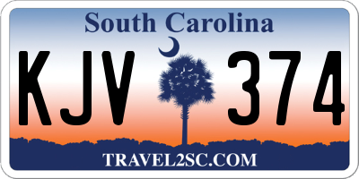 SC license plate KJV374