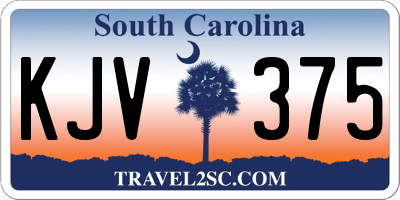 SC license plate KJV375