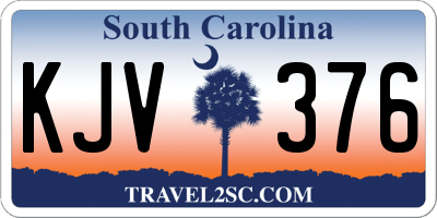 SC license plate KJV376
