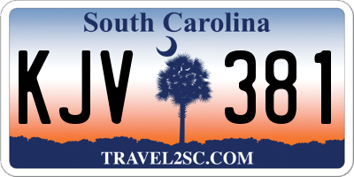 SC license plate KJV381