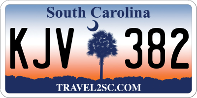 SC license plate KJV382