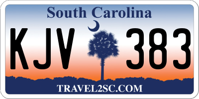 SC license plate KJV383