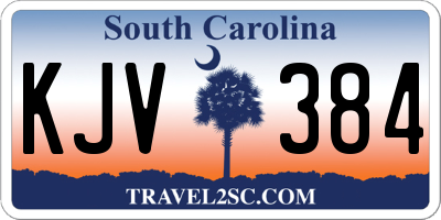 SC license plate KJV384