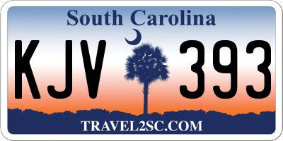 SC license plate KJV393