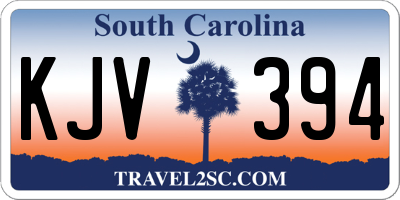 SC license plate KJV394