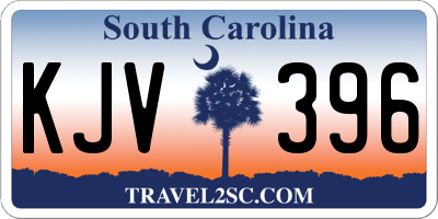 SC license plate KJV396