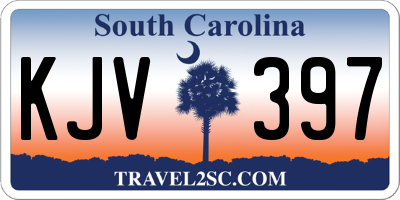 SC license plate KJV397