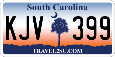 SC license plate KJV399