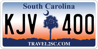 SC license plate KJV400