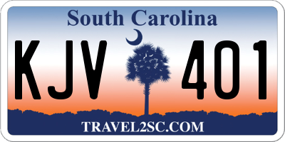 SC license plate KJV401