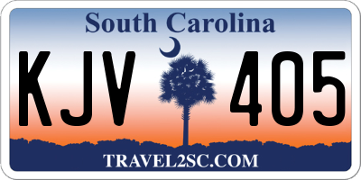 SC license plate KJV405