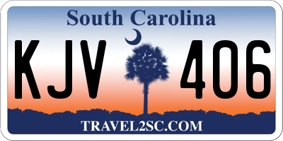 SC license plate KJV406