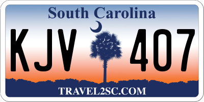 SC license plate KJV407