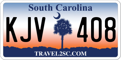 SC license plate KJV408
